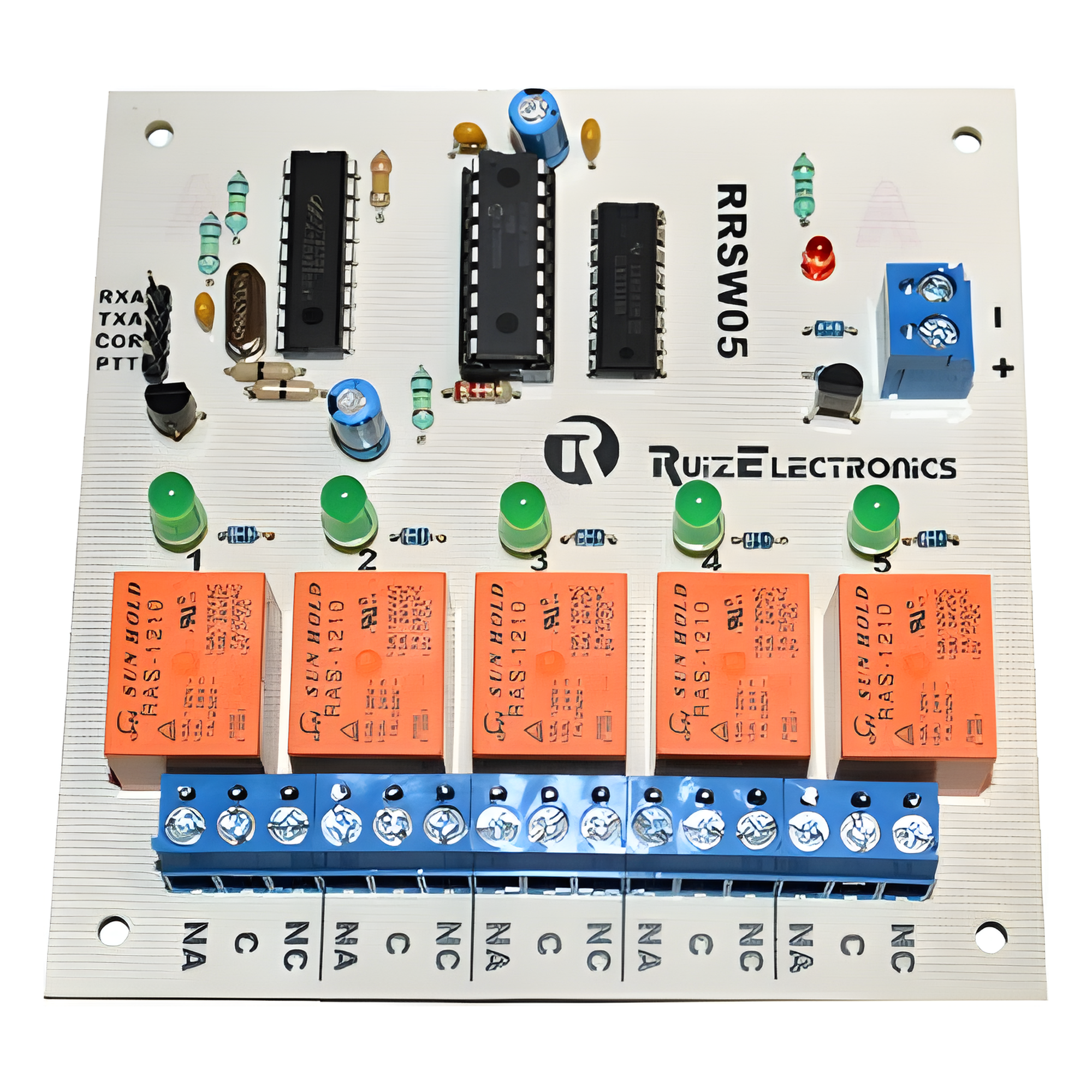 Tarjeta decodificadora para radio switch 5 zonas con DTMF. — Ruiz Electronics · SKU RRSW05