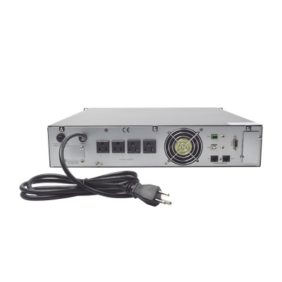 UPS de 1000VA/900W / Topología On-Line Doble Conversión / Entrada y Salida de 120 Vca / Clavija de Entrada NEMA 5-15P / Pantalla LCD Configurable /Formato Rack/Torre