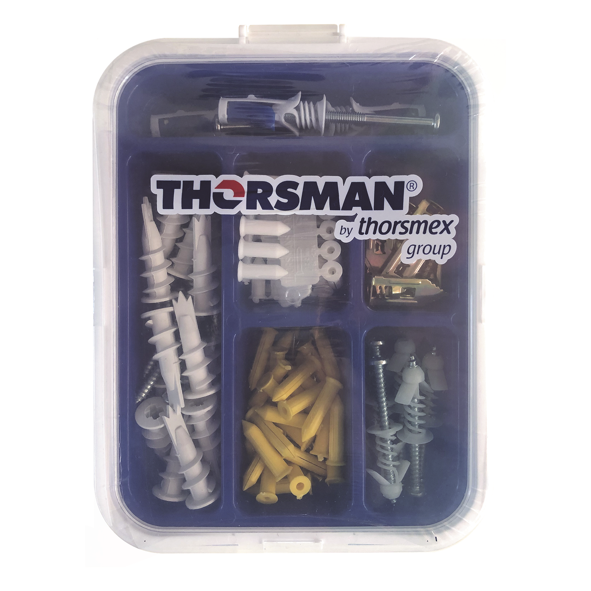 Kit para Sistemas de Fijación en Yeso, Muros Falsos, Tabique hueco, Uso en interiores (91 piezas) — THORSMAN · SKU TH-KIT-FY