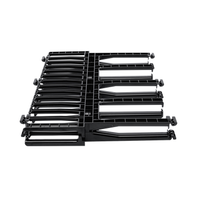 Organizador de Cables Horizontal NetManager de Alta Densidad, Doble (Frontal y Posterior), Para Rack de 19in, 1UR, Color Negro