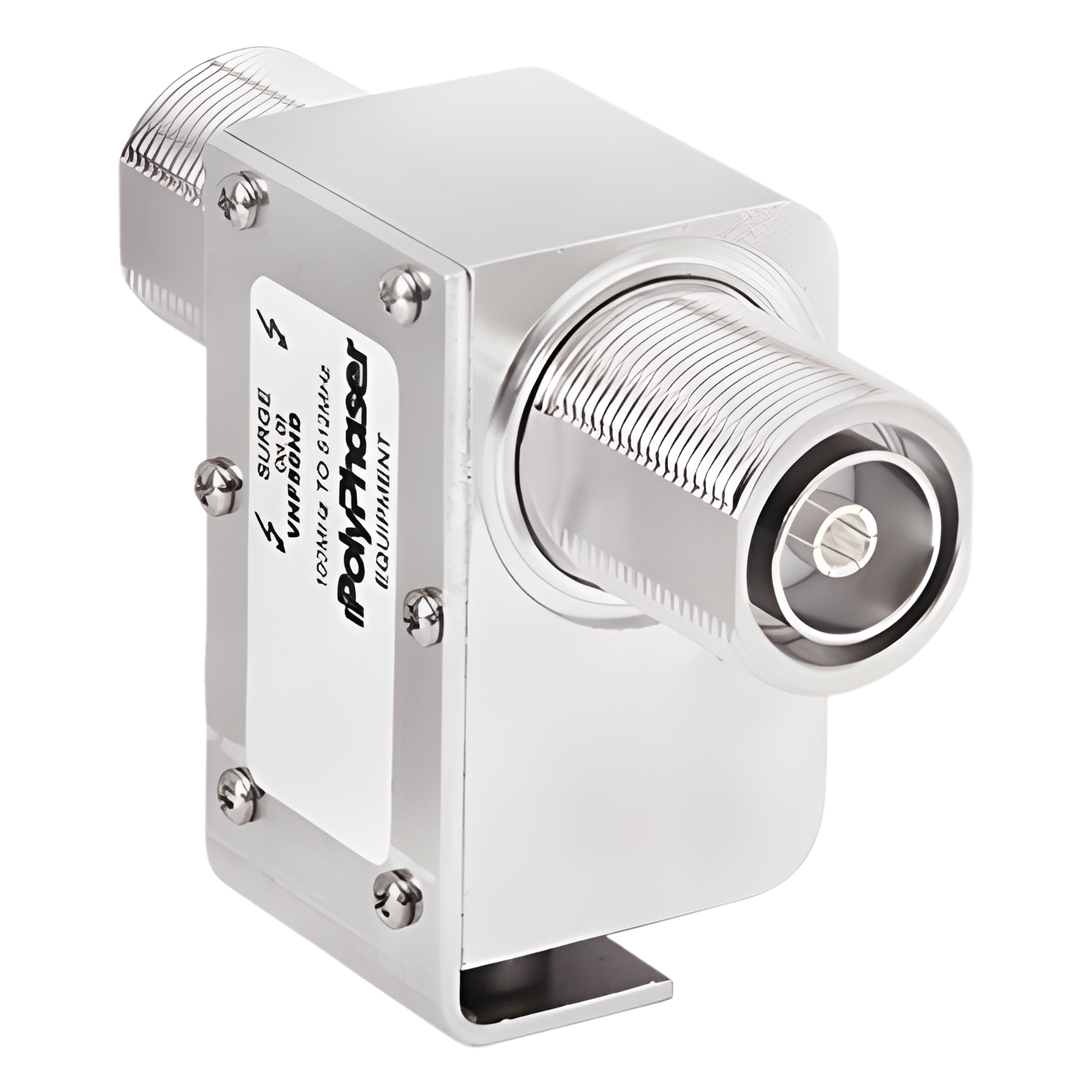 Protector Coaxial RF de Banda Ancha Para Combinadores de 100 a 512 MHz Con Conectores DIN Hembra — POLYPHASER · SKU VHF-50-HD