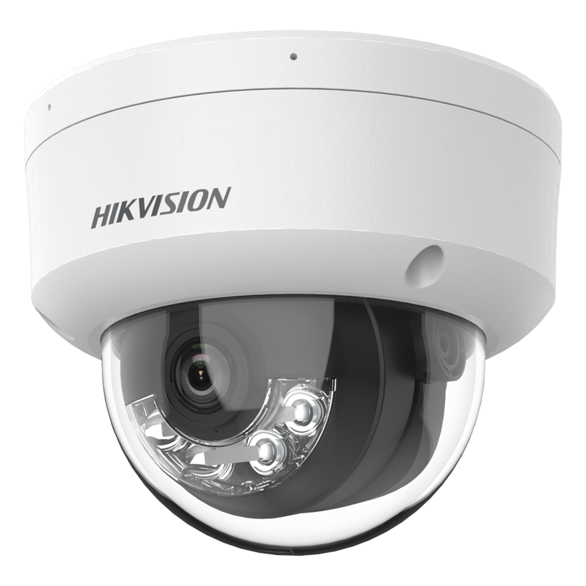 Cámara Domo IP / 4 Megapixel / Dual Light 30 m (98.4 ft) / Lente 2.8 mm / 109° FOV / IK08 / IP67 / PoE — HIKVISION · SKU DS-2CD1143G2-LIUF