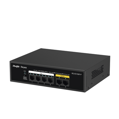 Switch PoE+ no Administrable, 6 Puertos 10/100 Mbps, hasta 54 Watts