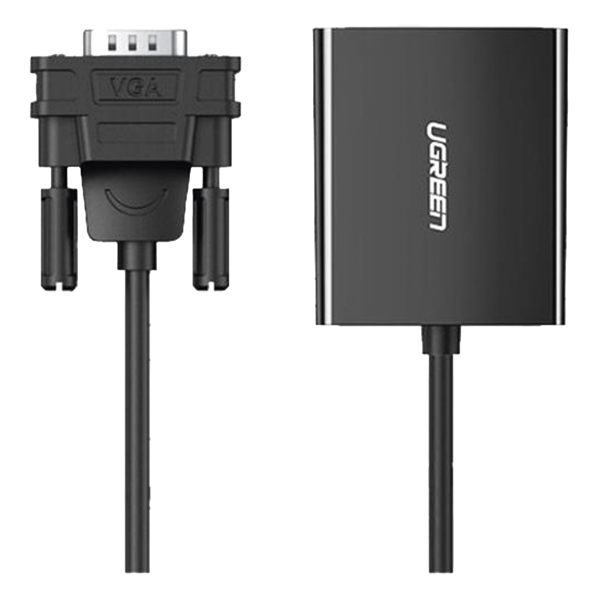 Adaptador VGA a HDMI / 1080P@60Hz / Audio 3.5mm / USB-C 5V / Cable 15cm (5.91 pulgadas) / 28AWG — UGREEN · SKU 50945