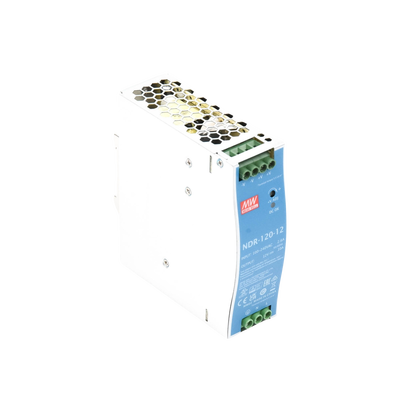 Fuente de poder industrial / 120 W / 12 Vcc / 10 A / Entrada 90~264 VCA / Riel DIN / 1.57 x 4.93 x 4.47 in