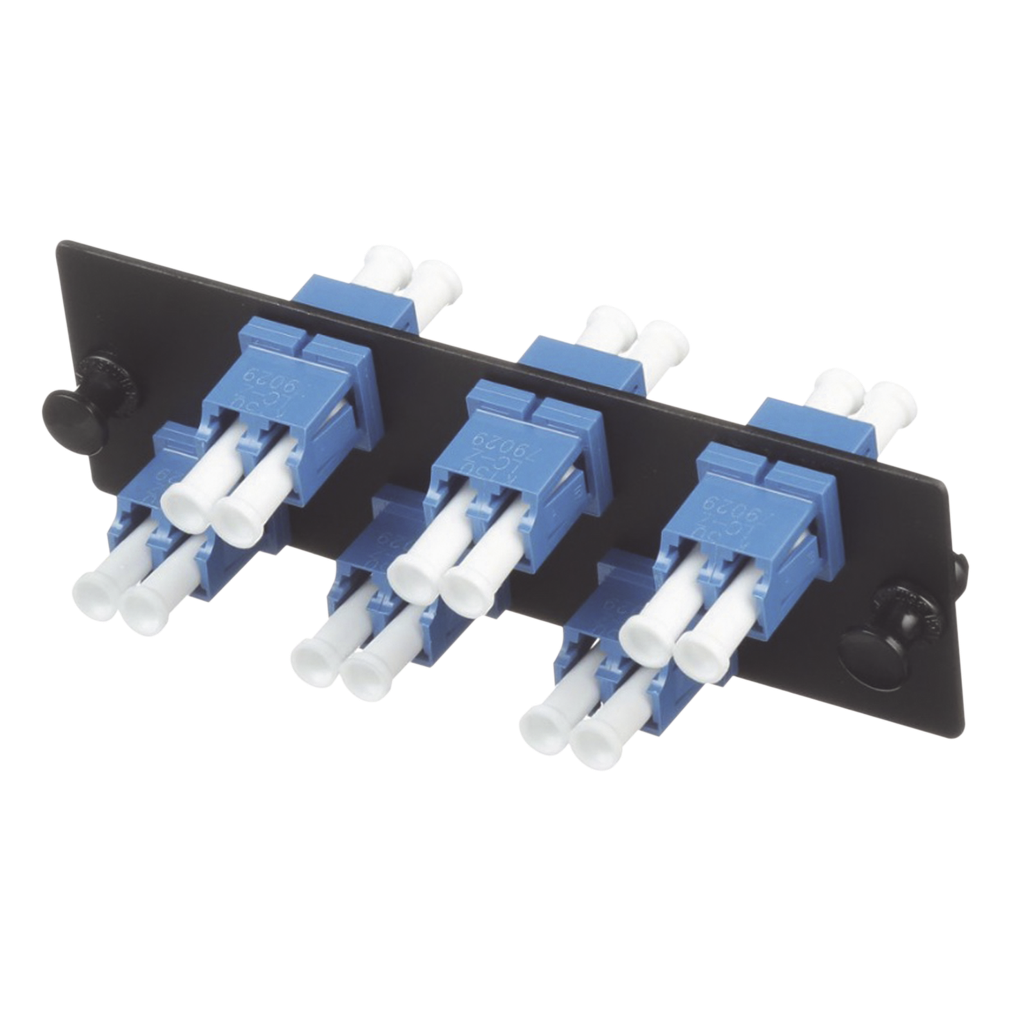 Placa Acopladora de Fibra Óptica FAP, con 6 Conectores LC Duplex (12 Fibras), para Fibra Monomodo OS1/OS2, Color Azul — PANDUIT · SKU FAP6WBUDLCZ