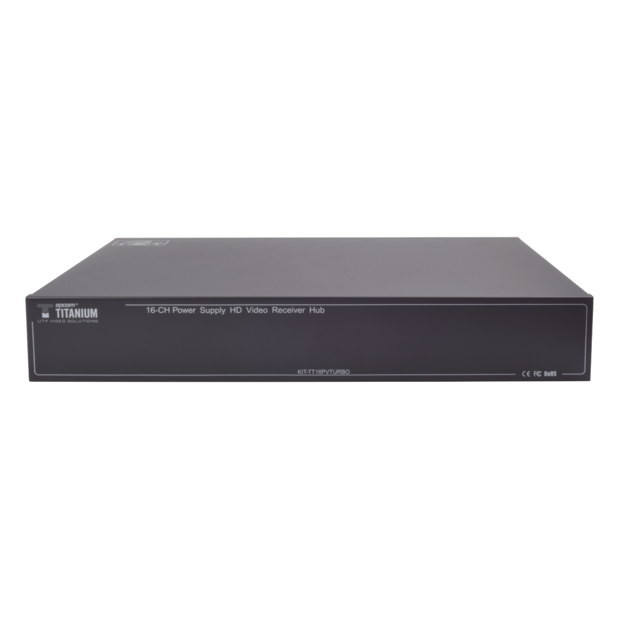 Kit de TRANSCEPTOR ACTIVO DE 16 Canales / VIDEO+PODER en un solo Cable UTP / 150m en 4K, 200m en 5 MP/ Envía 36 Vcc y recibe 12 Vcc / TODO INCLUIDO PARA RACK / Compatible con cámaras HD-TVI/CVI/AHD/CVBS / Instalación Limpia