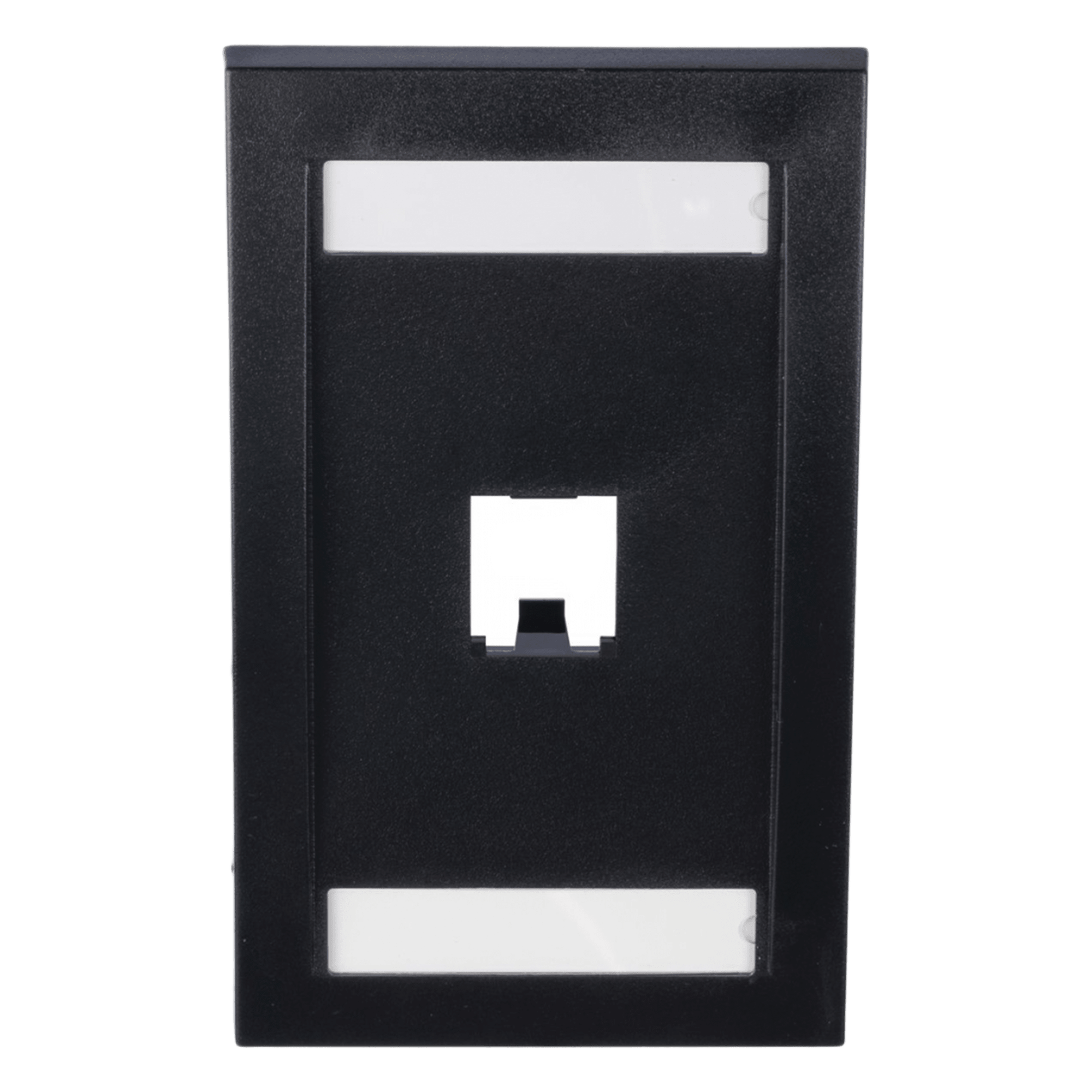 Placa de Pared Vertical Ejecutiva, Salida de 1 Puerto Mini-Com, Con Espacios Para Etiquetas, Color Negro — PANDUIT · SKU CFPE1BLY