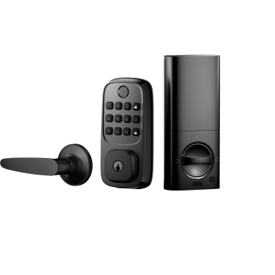Cerradura Inteligente WiFi / Escáner de Huellas Dactilares / Teclado Numérico / Control por App / 8 Baterías AA / Bloqueo Manual y Automático / Compatible con Puertas 35-55 mm — LNDU · SKU WL01