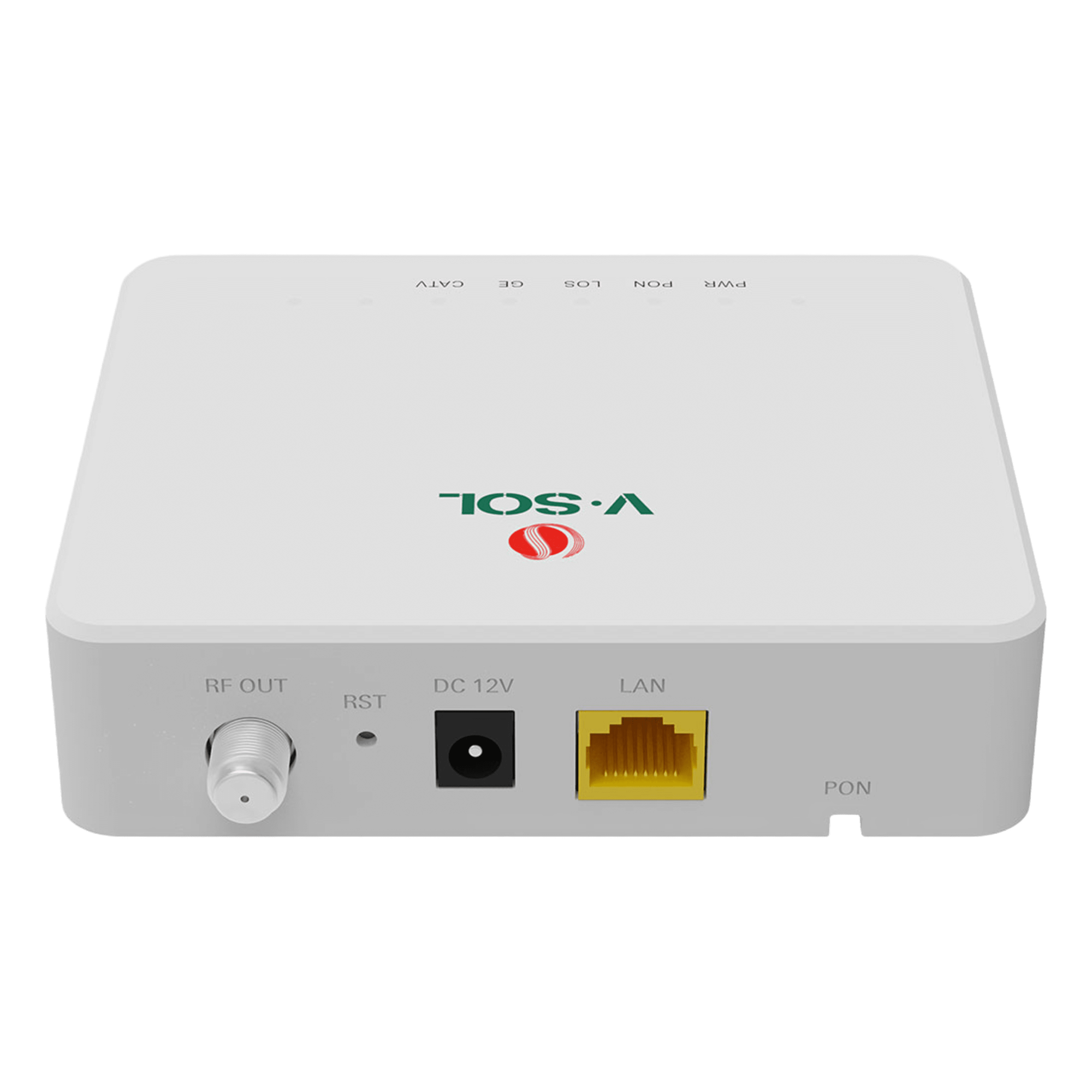 ONU Bridge / Dual GPON-EPON / 1x SC/APC PON / 1x LAN Gigabit / 1x CATV / Triple Play / 130x100x30 mm (5.1x3.9x1.2 in) — V-SOL · SKU V2801T
