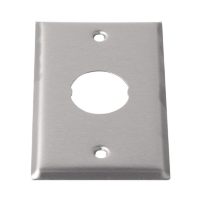 Placa de Pared IndustrialNet?, Para 1 Conector Industrial, de Acero Inoxidable