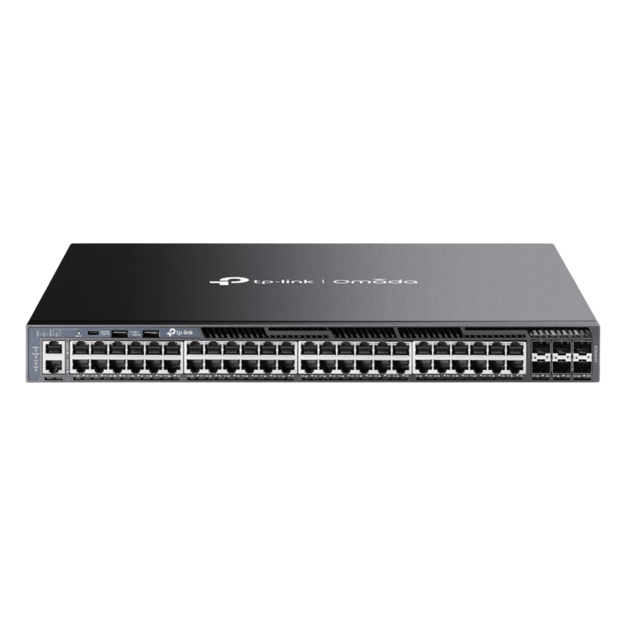 Switch Omada L3 SDN Administrable / 48 puertos Gigabit y 6 puertos SFP+ / Funciones RIP, VRRP, Servidor DHCP / Administración centralizada OMADA / Fuente Redundante — TP-LINK · SKU SG6654X