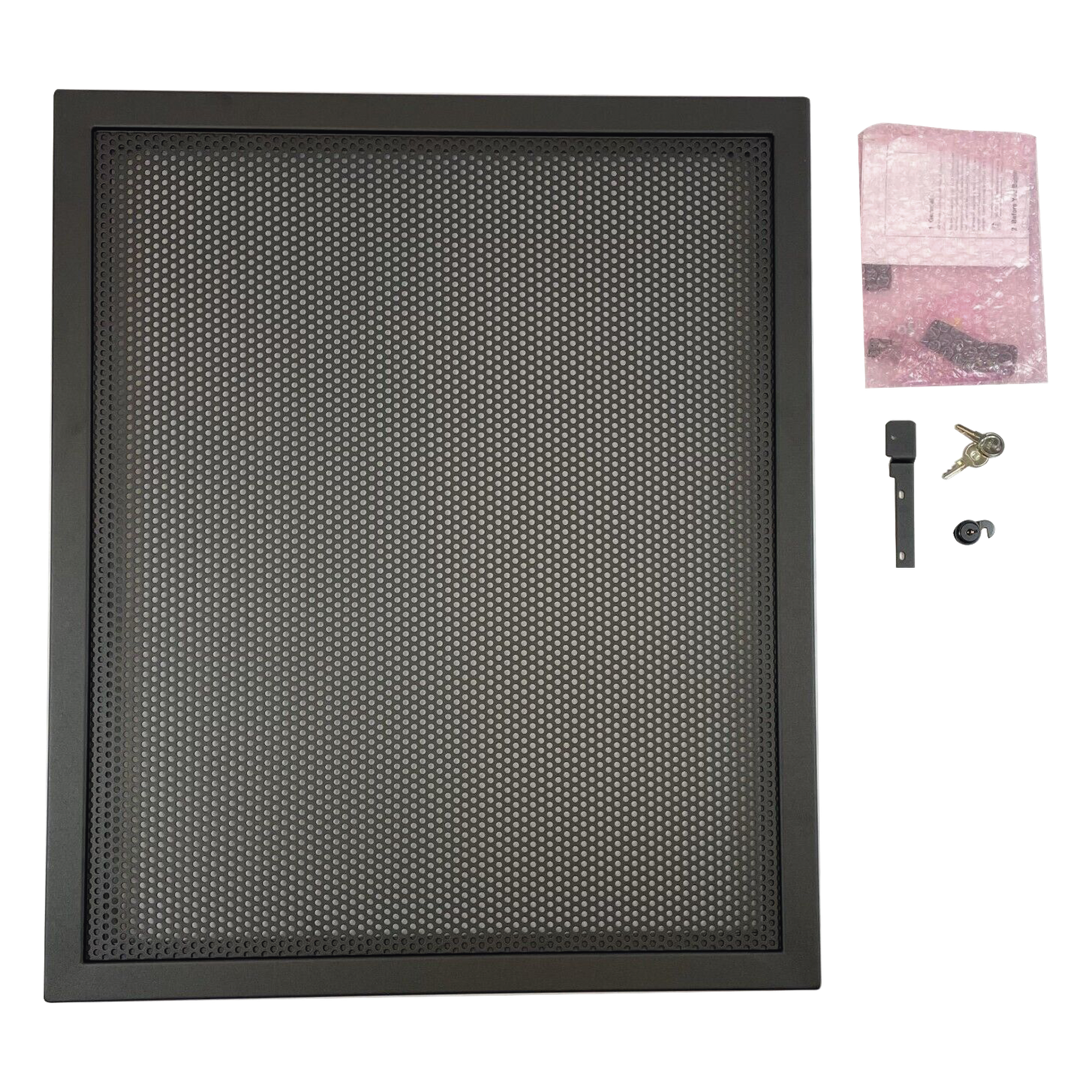 Puerta Ventilada para Gabinete / Acero Calibre 16 / Tamaño B 2 Niveles / Bisagra Reversible 180° / 61.28 cm x 72.71 cm / Color Negro — NOTIFIER · SKU EQDR-B4