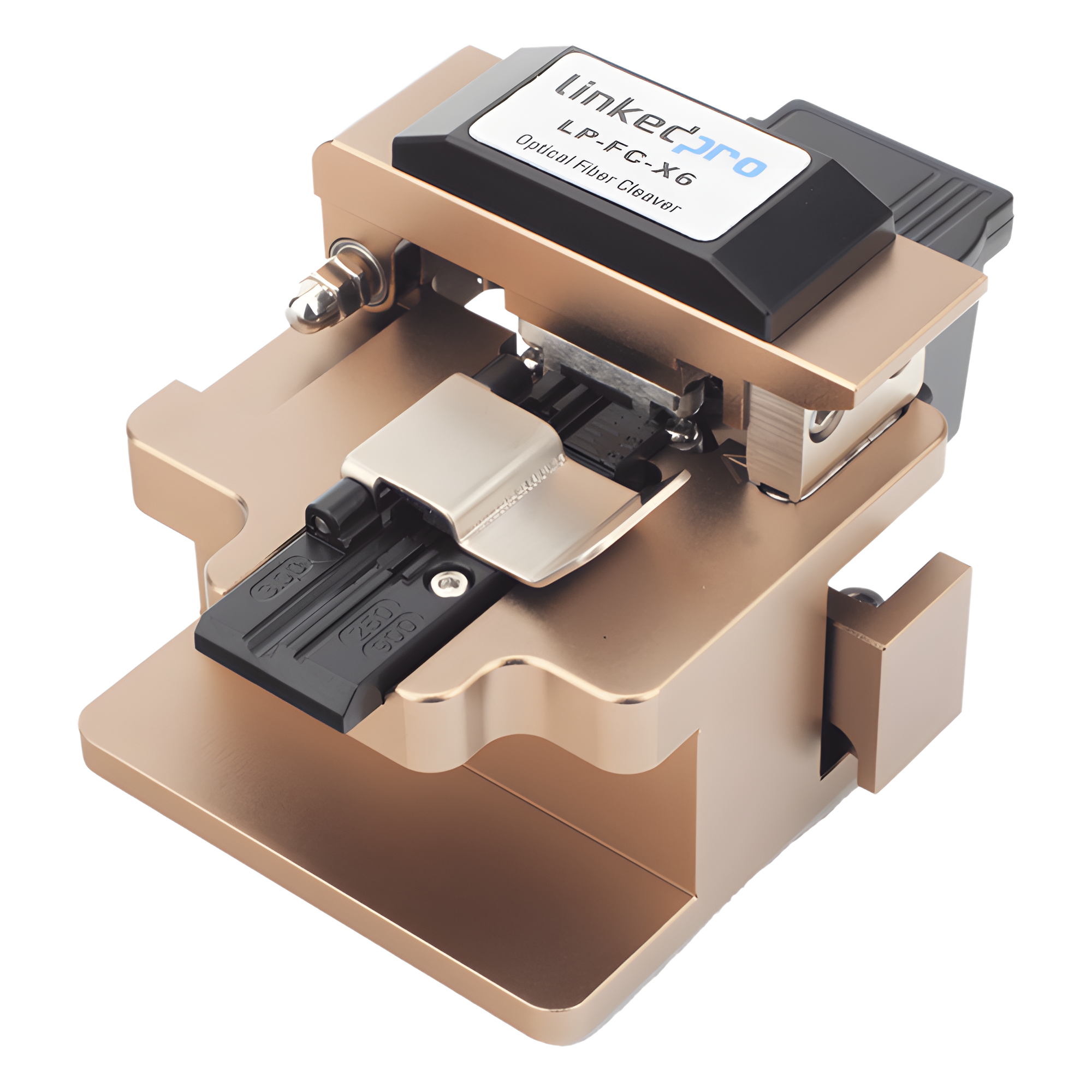 Cortadora de Precisión para Fibra Óptica / 48,000 Cortes / Fibras 250 µm, 900 µm y 3 mm / Recolección de Residuos Integrada / Aluminio y Acero Endurecido — LINKEDPRO BY EPCOM · SKU LP-FC-X6