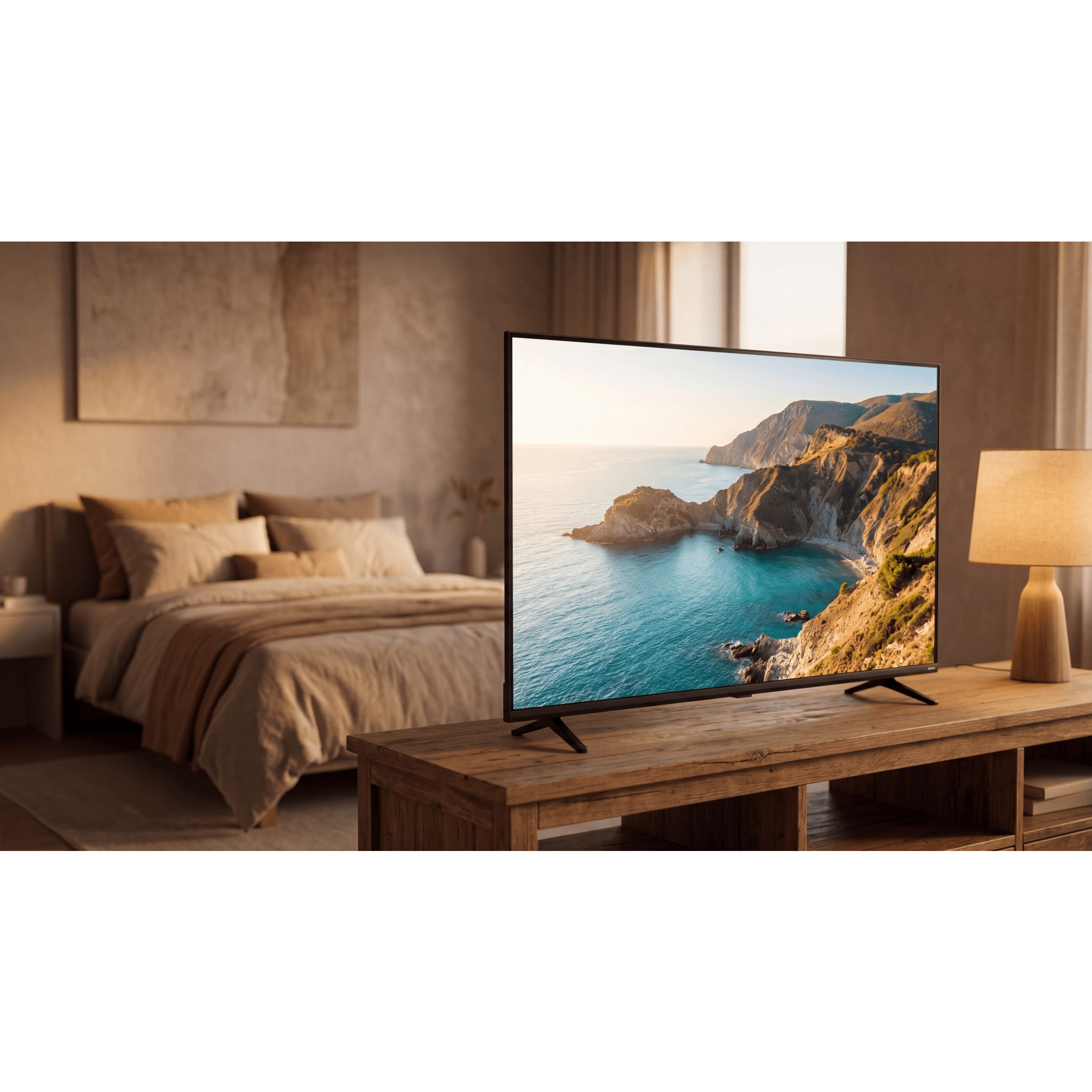 SmartTV QLED 32 Pulgadas / Resolución 1366 × 768 / 3 Puertos HDMI / WiFi Integrado / Smart TV ROKU / VESA 100 × 100 mm
