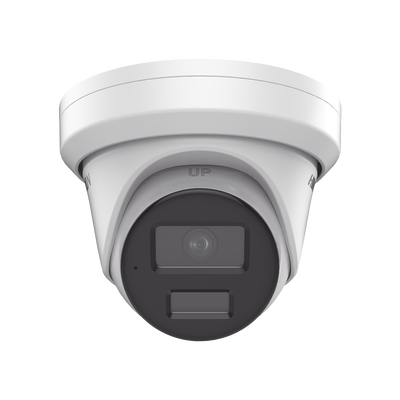 Turret IP 4 Megapixel / Lente 2.8 mm / Dual Light (40 mts IR + 40 mts Luz Blanca / DARKFIGHTER S / Microfono Integrado / Exterior IP67 / WDR 130 dB / 4 Analíticos: AcuSense, Deteccion Facial, Conteo de Personas por Cruce y Zona