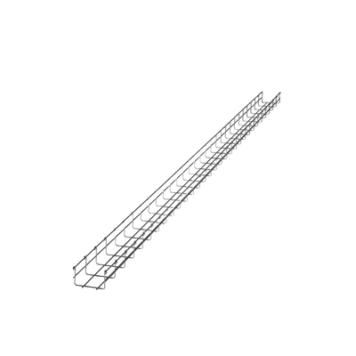 Charola Tipo Malla 66/100 mm, Acabado Electro Zinc, Hasta 105 Cables Cat6, Tramo de 3 Metros