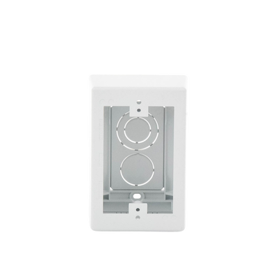 Caja de Pared Superficial, Uso Universal con Placas de Pared, con Cinta Adhesiva, Color Blanco