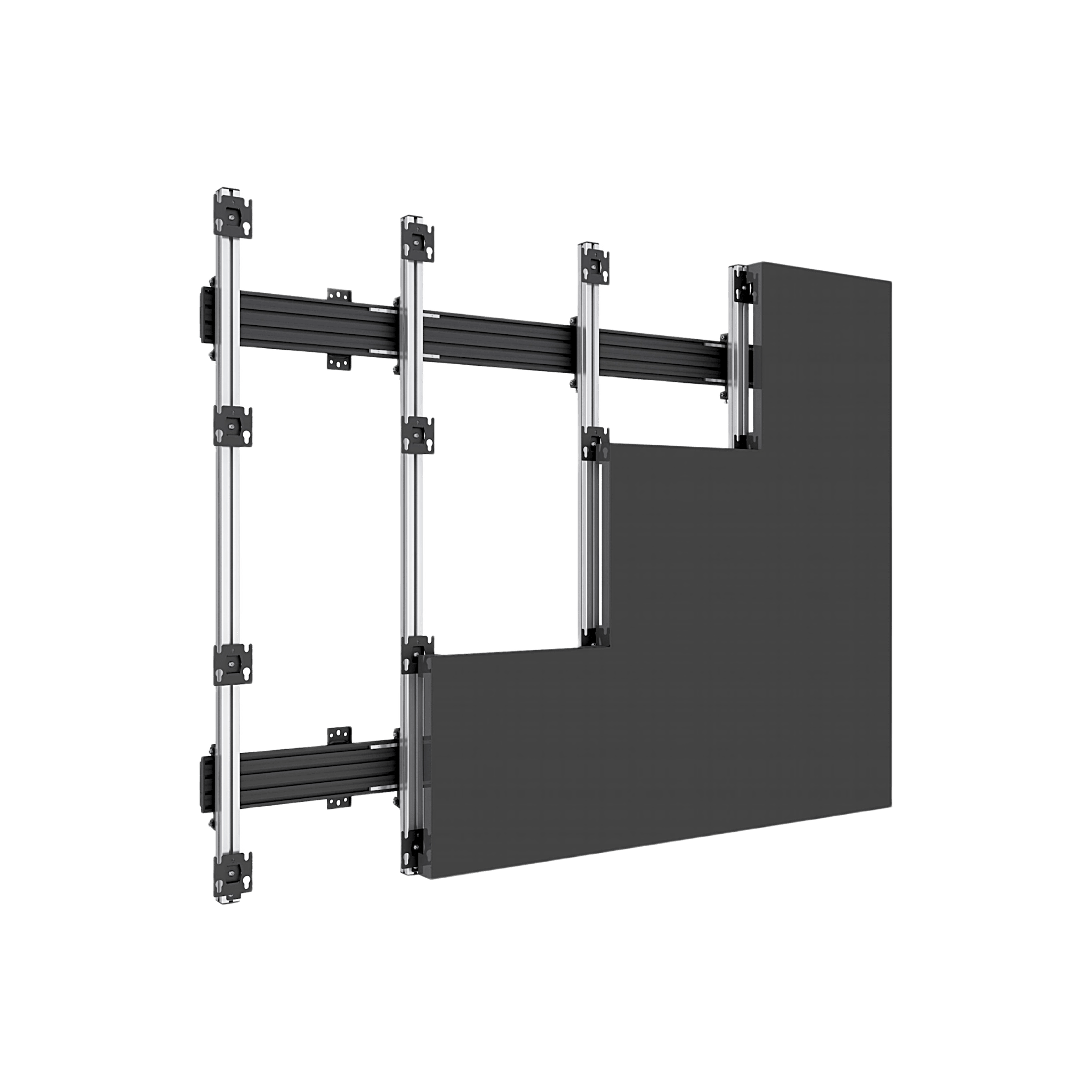 Accesorio _ Riel de Aluminio Longitud 1670 mm | Ancho 40 mm | Altura 40 mm | Diseño Modular | Tapas de Riel Incluidas