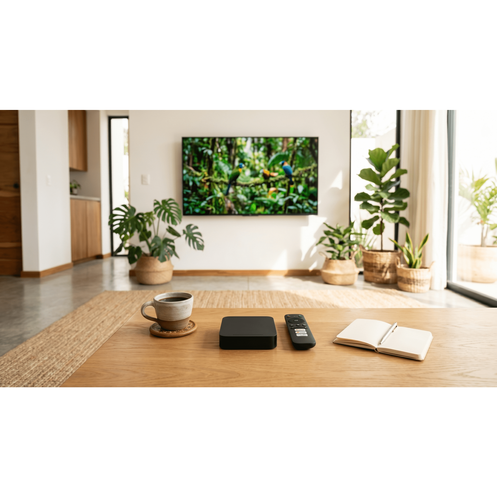 STB 4K Android con Google TV / Alto Rendimiento / Conexión Wi-Fi y por Cable / Control Remoto Bluetooth / Salida HDMI / Software de Gestion para ISP´s