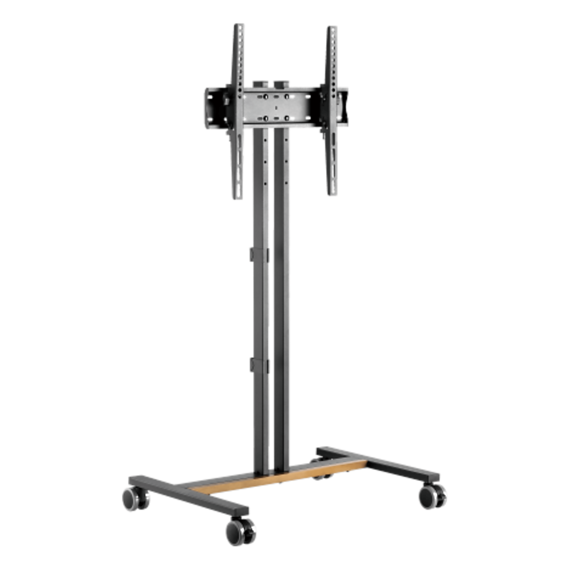 Soporte Móvil para Pantalla | Compatibilidad VESA 200x200 hasta  600x400 / Ruedas con Frenos / Ajuste de Altura y Ángulo / Soporte para TV de hasta 55 Pulgadas / Capacidad de Peso 35 kg — BRATECK · SKU FS47-44T-01W