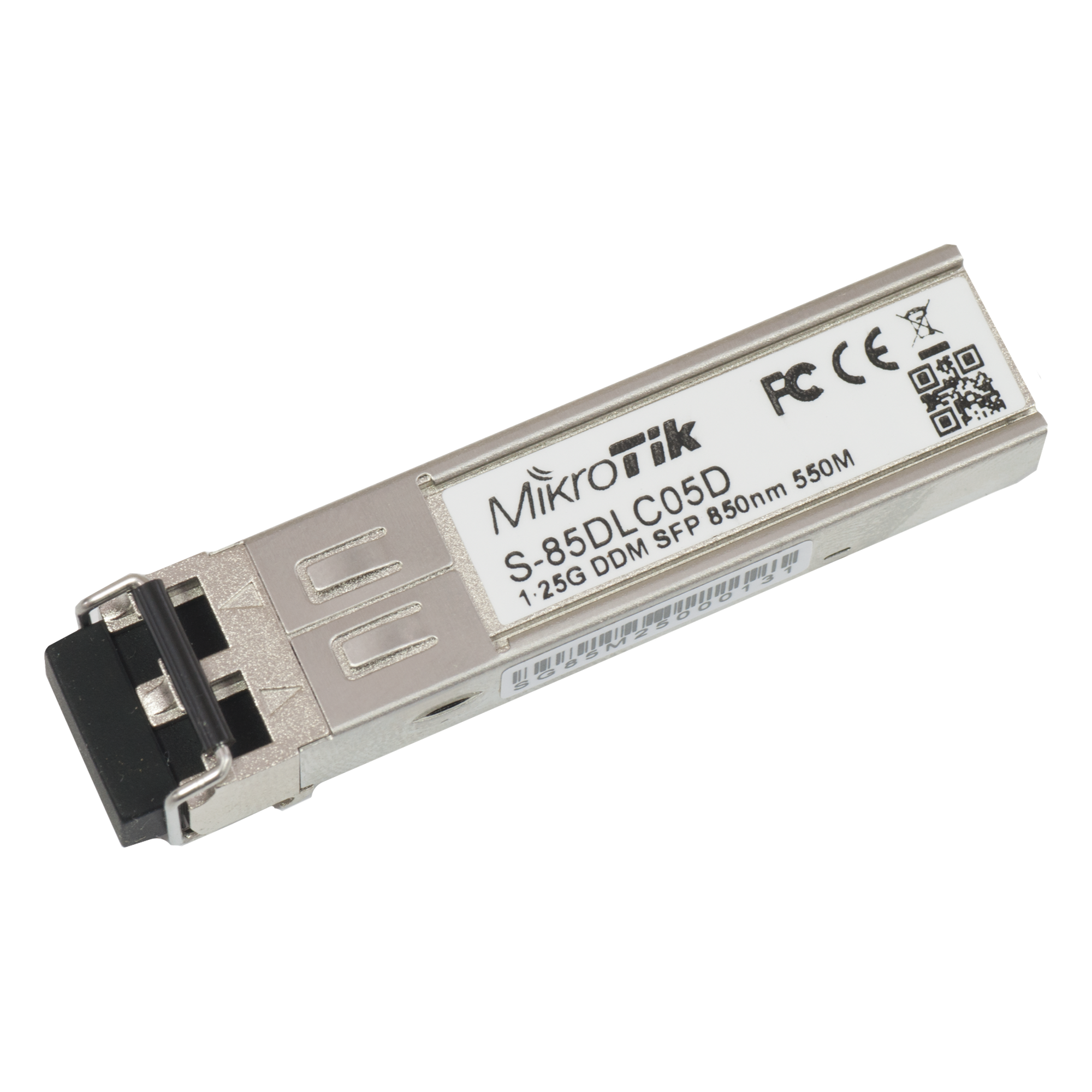 Transceptor MiniGbic SFP 1.25G LC Duplex para fibra Multi Modo 550mts — MIKROTIK · SKU S-85DLC05D