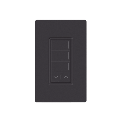 (RadioRa3) Botonera Sunnata Negro 3 escenas y 2 botones subir/bajar para Radio RA3, programe escenas diferentes en cada botón. — LUTRON RADIORA 3 · SKU RRSTHN3RLMN