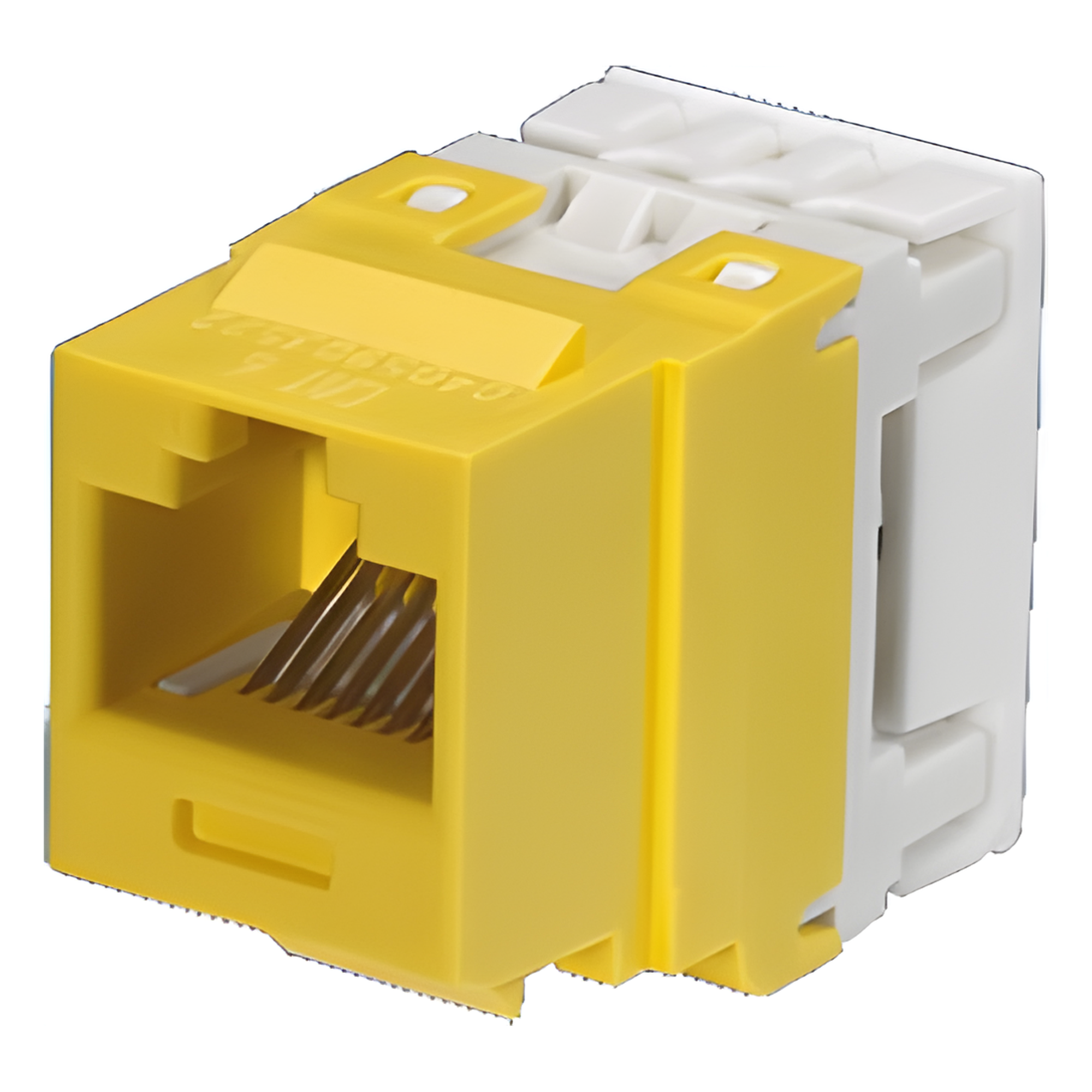 Conector Jack Estilo 110 (de Impacto), Tipo Keystone, Categoría 6, de 8 Posiciones y 8 Cables, Color Amarillo — PANDUIT · SKU NK688MYL