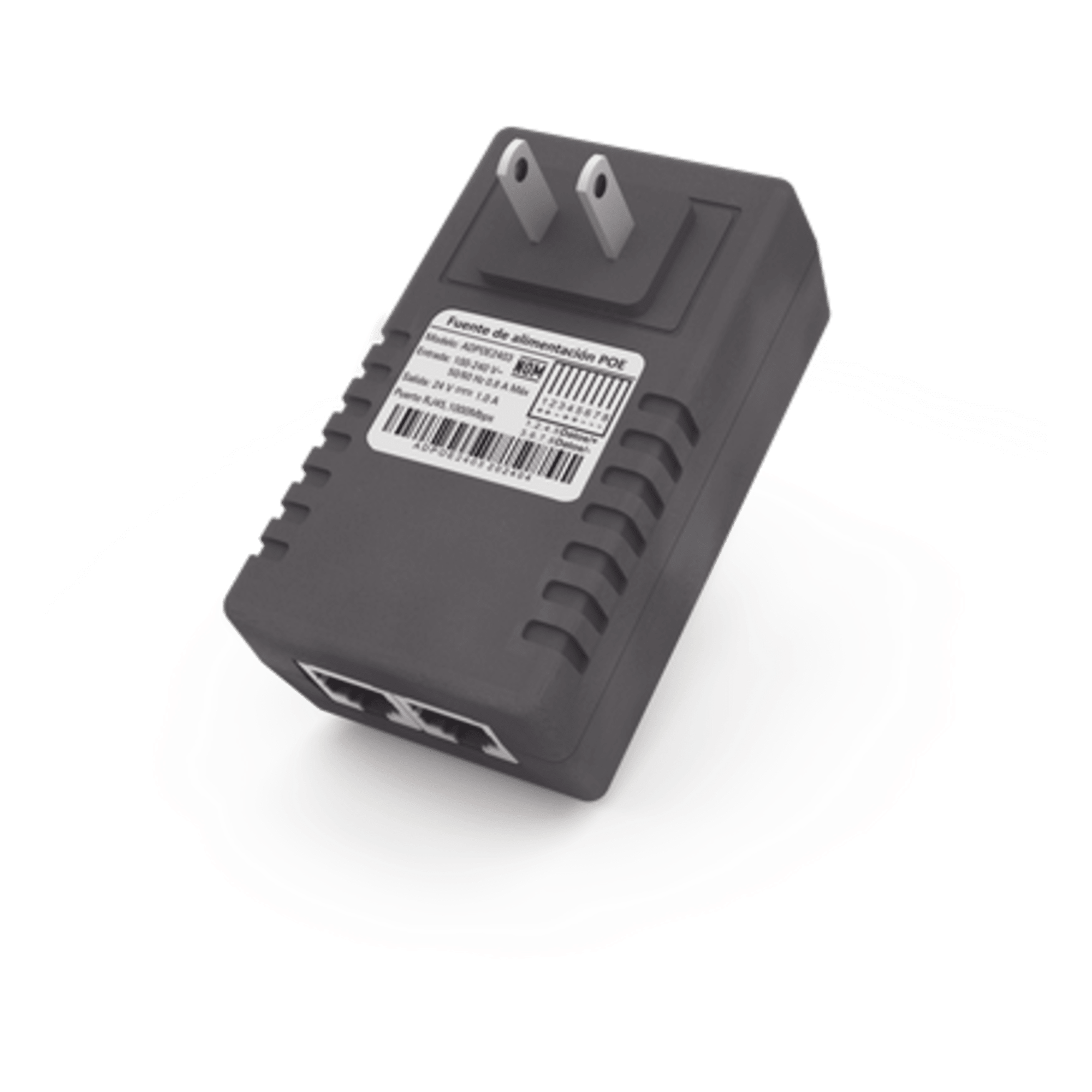 Adaptador de pared / Inyector PoE / 48 Vcc / 0.5 A / Controlado por chip IC / Protección contra OV, OC, SC, UV/ Fácil de instalar — EPCOM POWERLINE · SKU ADPOE4805