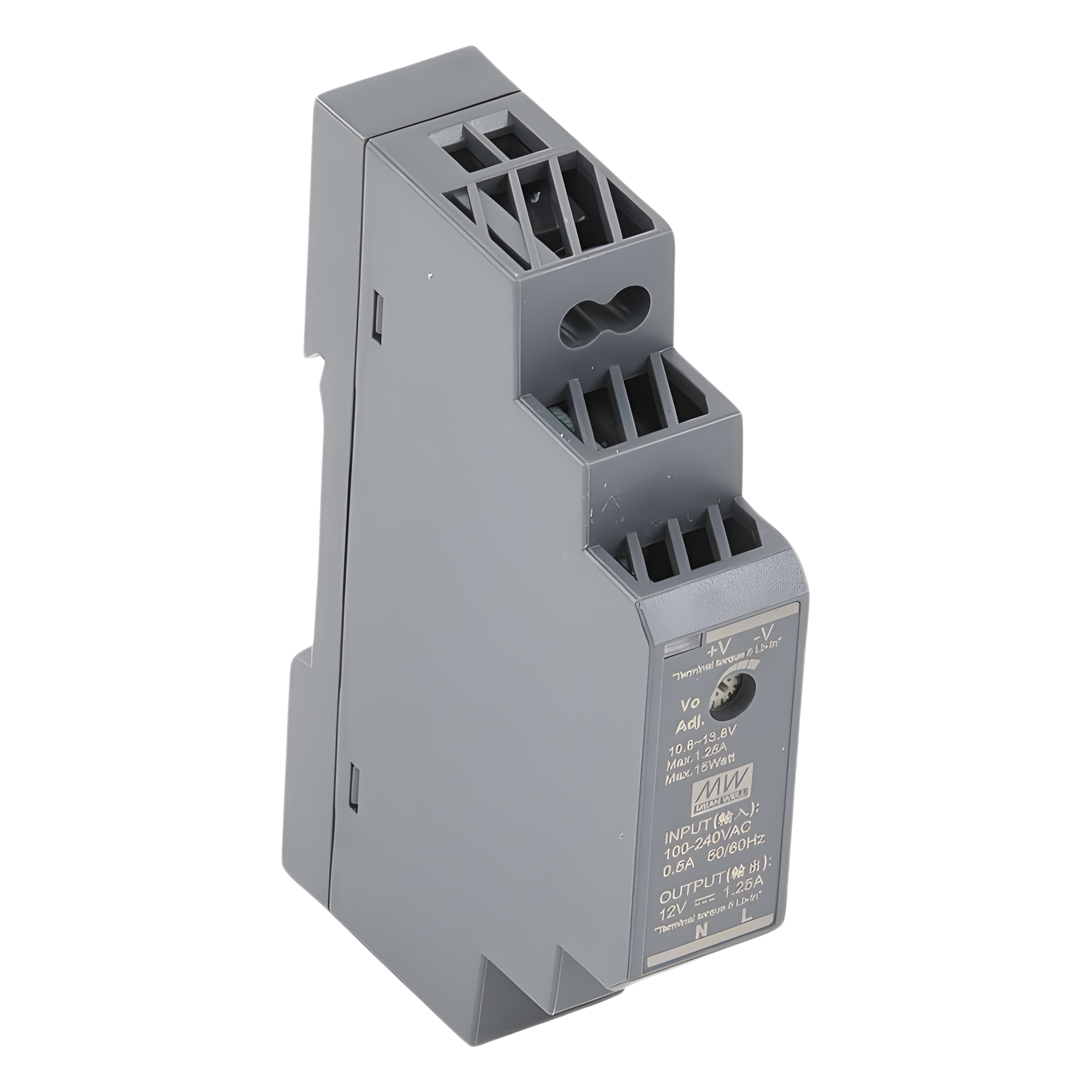 Fuente de Poder Industrial Ultra Delgada Riel Din 12Vcc, 15W