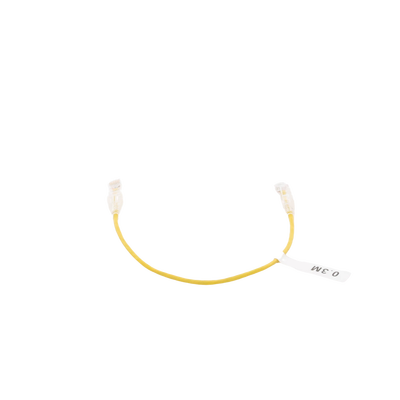 Cable de Parcheo Slim UTP Cat6 - 30 cm (11.81 Pulgadas) Amarillo Diámetro Reducido (28 AWG)