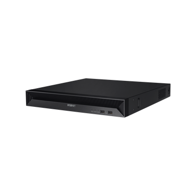 NVR 8 Megapíxel / 16 canales / H.265 / P2P Wisenet / 16 puertos PoE / 128Mbps — HANWHA VISION · SKU QRN-1630S