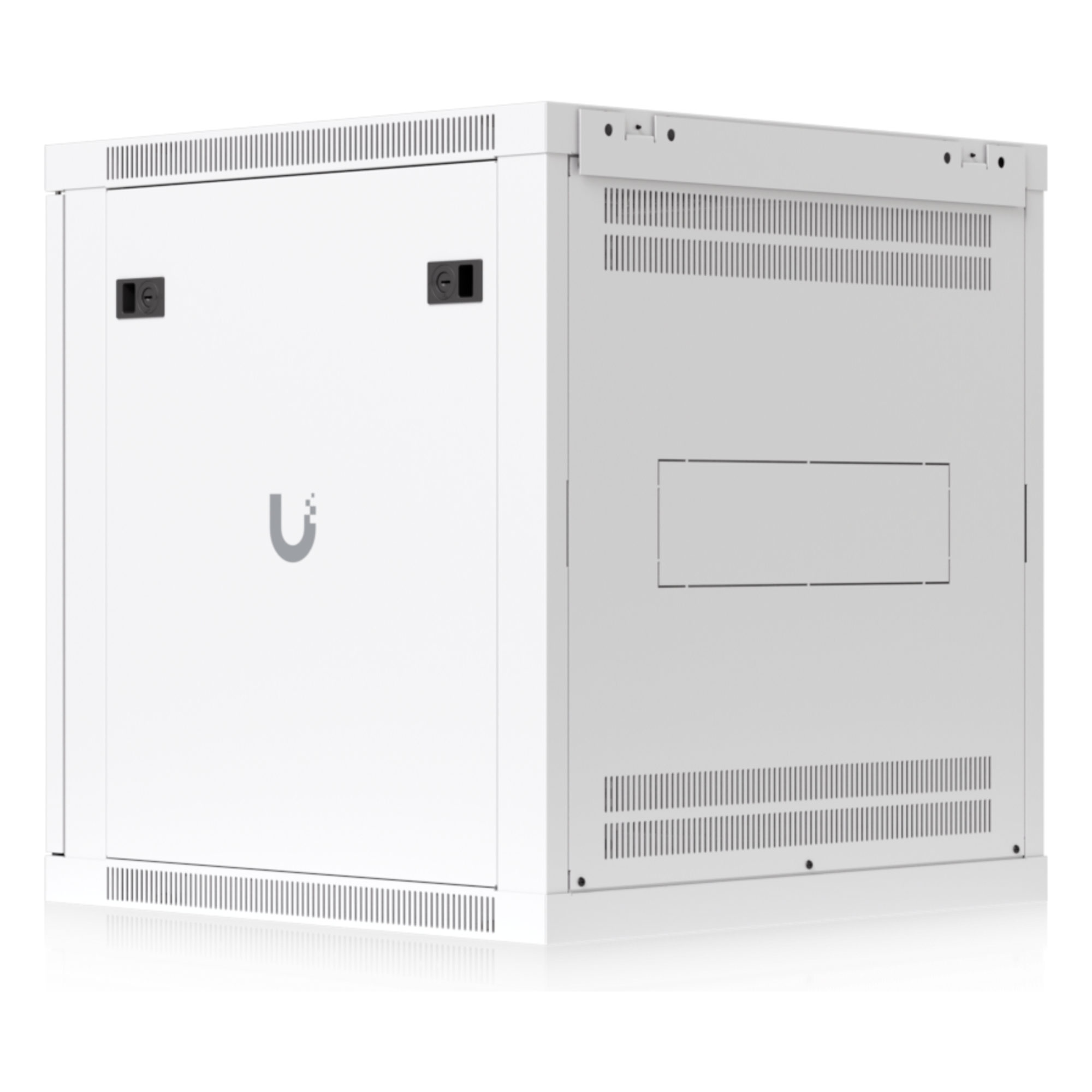 Gabinete Rack 12U / Montaje en Pared / 4 Postes / Vidrio Templado / Carga 80 kg (176 lb) / 598 × 600 mm