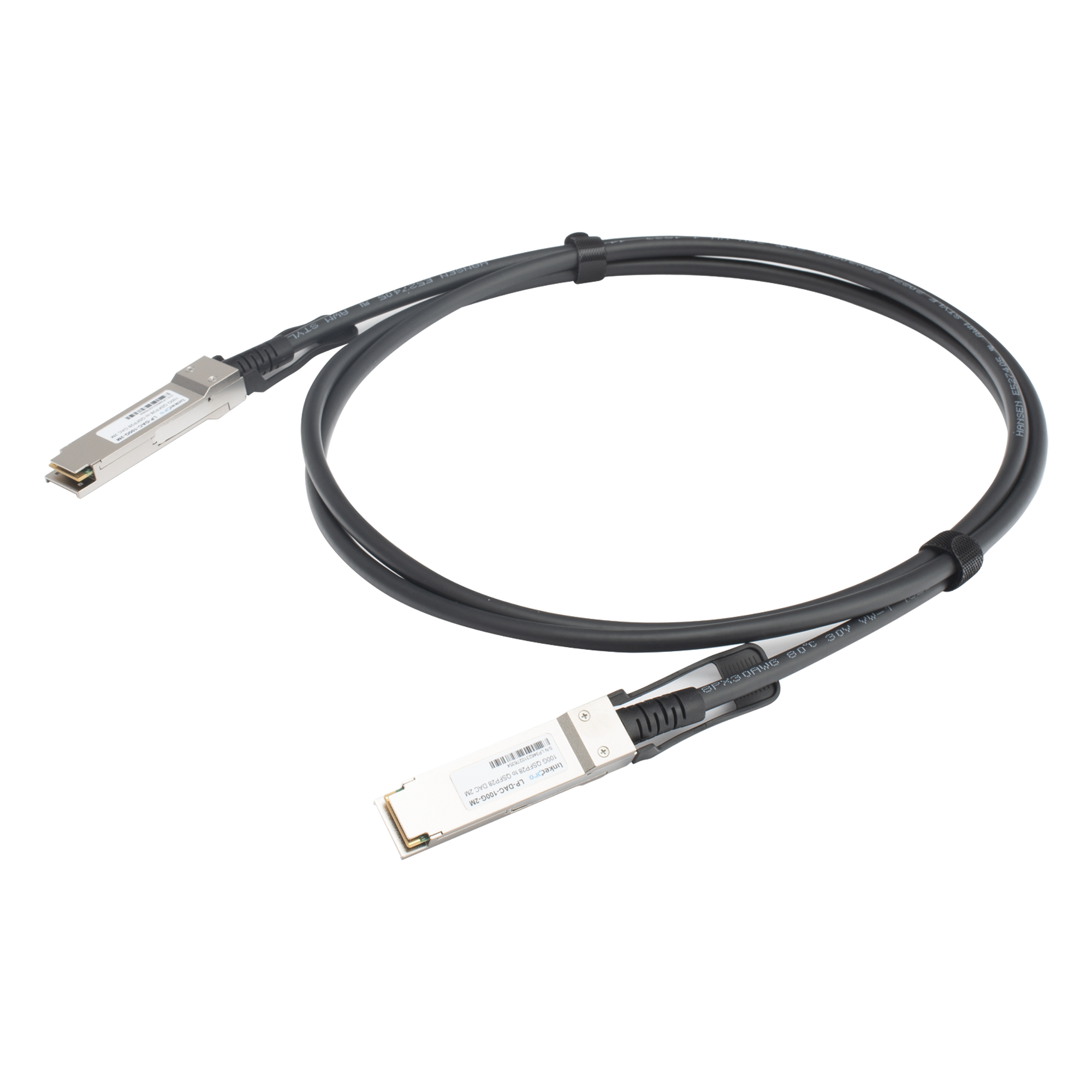 Cable DAC QSFP28 / 100 Gbps Full Duplex / Twinax de Cobre Pasivo / 2 m (6.56 ft) / Sin Herramientas — LINKEDPRO BY EPCOM · SKU LP-DAC-100G-2M