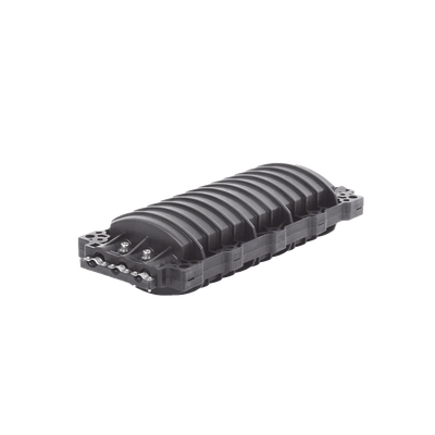 Caja de Distribución de Fibra Óptica Horizontal, hasta 96 Empalmes, Exterior IP68, 3 Puertos de Entrada y Salida