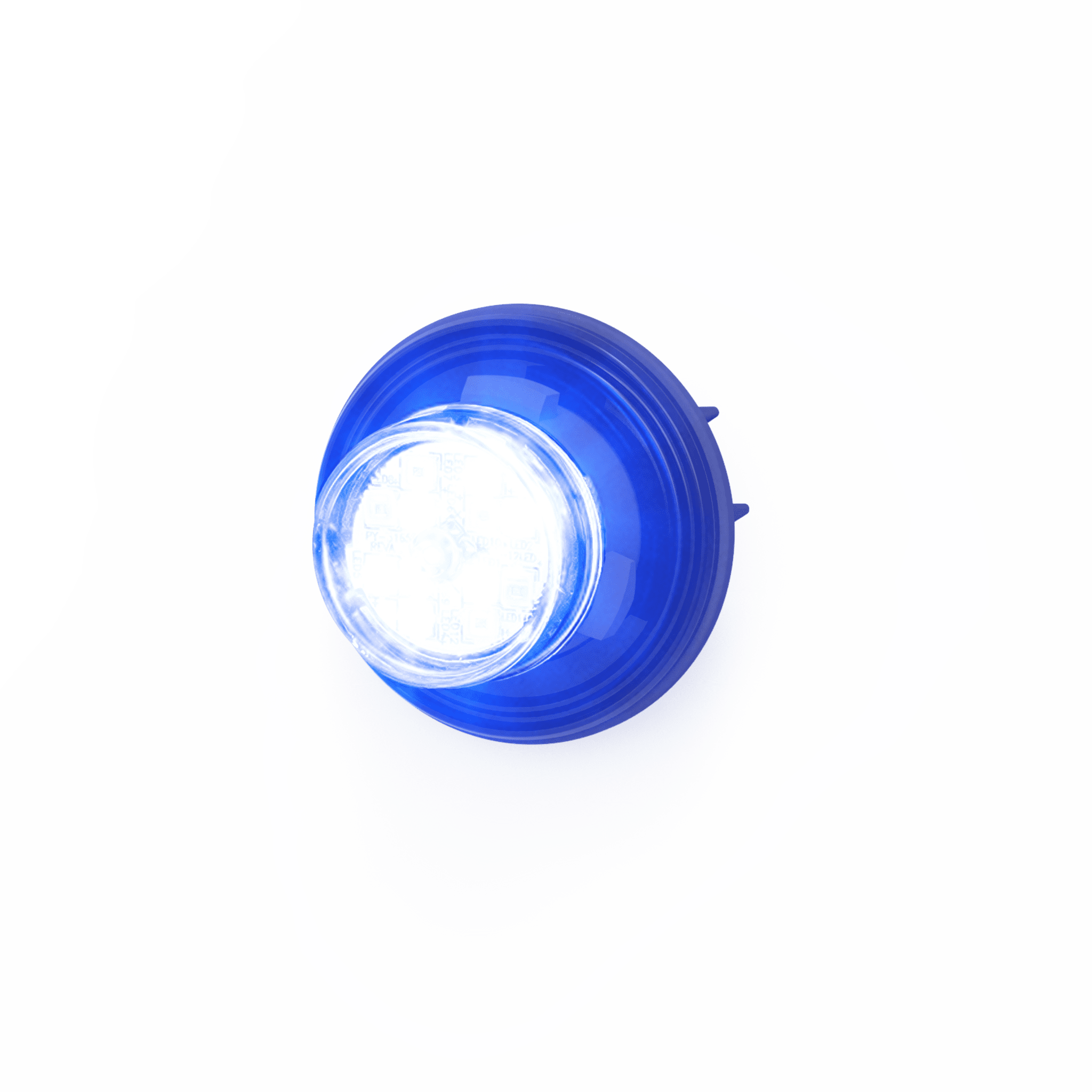 Estrobo Oculto de 12 LED, Rojo/Azul, Bisel Negro, Lente Transparente