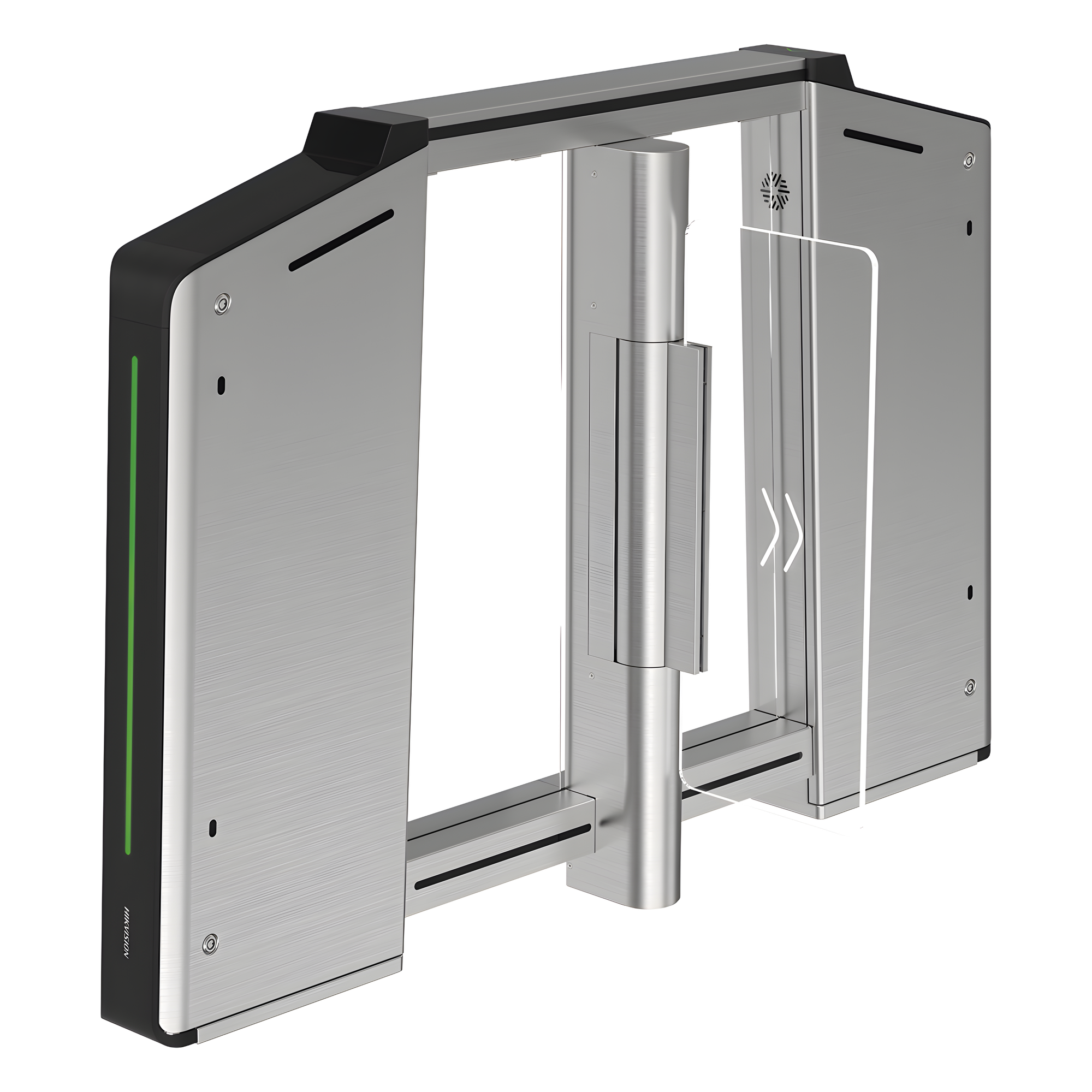 Torniquete Inteligente IZQUIERDO con Reconocimiento Facial Incluido / 12,000,000 MCBF / 20 Pares de IR para Detección de Peatón / Controlador Incluido / Acero Inoxidable SUS304 / Carril de 65 cms — HIKVISION · SKU DS-K3B631TX-L/MPIQL-DP65