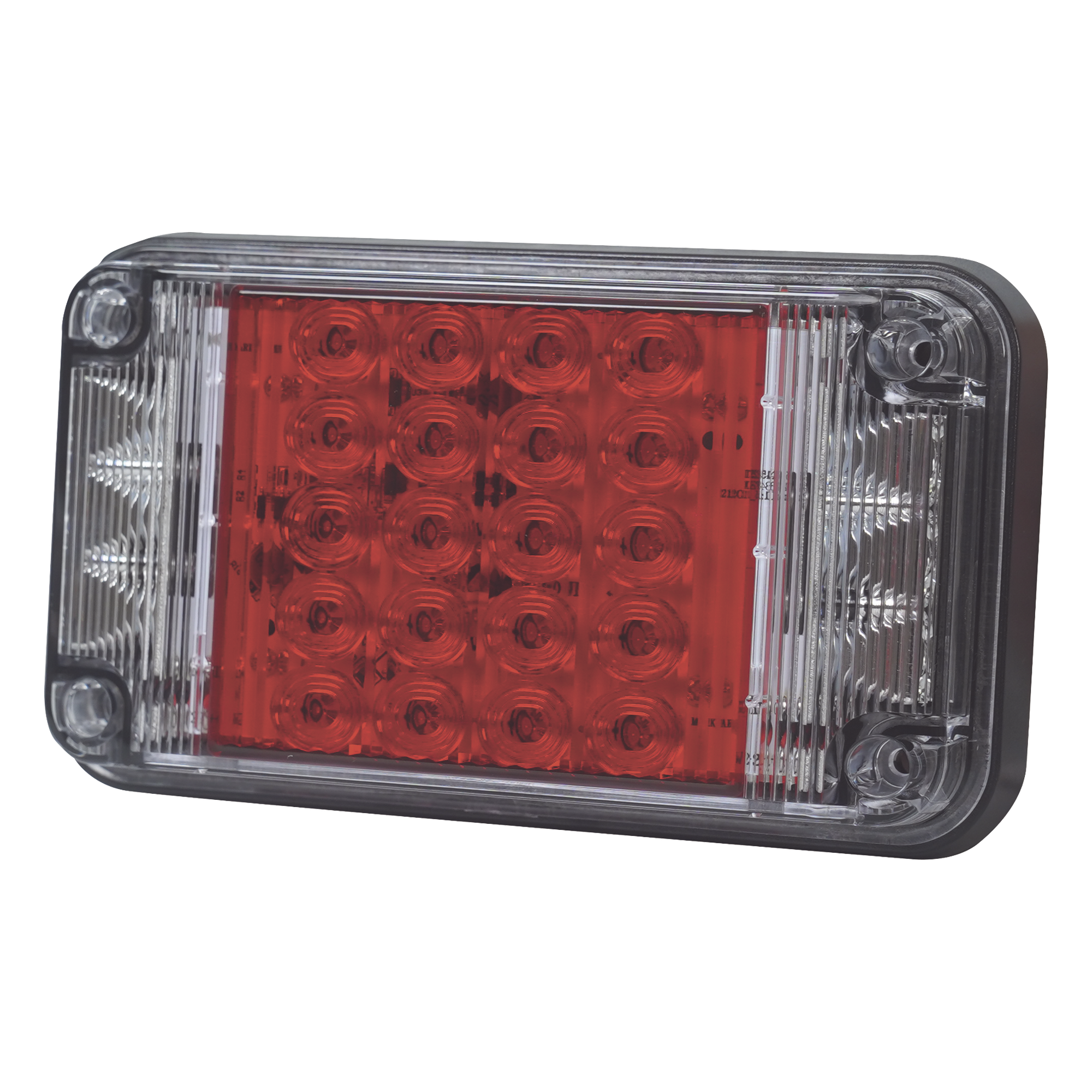  Luz de Advertencia de 7X4", Color Rojo, Con Luces de Trabajo, Ideal para Ambulancias — EPCOM INDUSTRIAL SIGNALING · SKU XLTE2345R