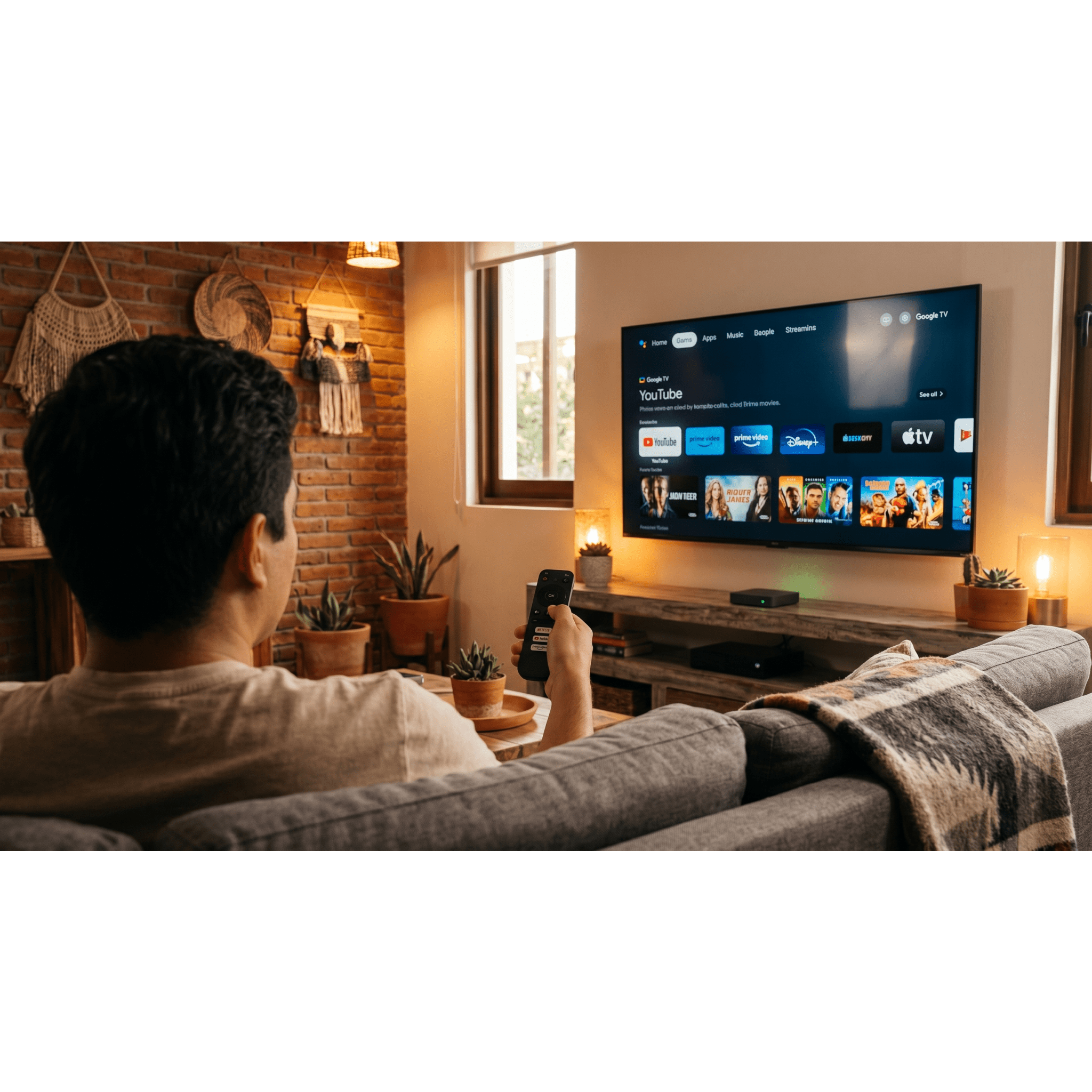 STB 4K Android con Google TV / Alto Rendimiento / Conexión Wi-Fi y por Cable / Control Remoto Bluetooth / Salida HDMI / Software de Gestion para ISP´s