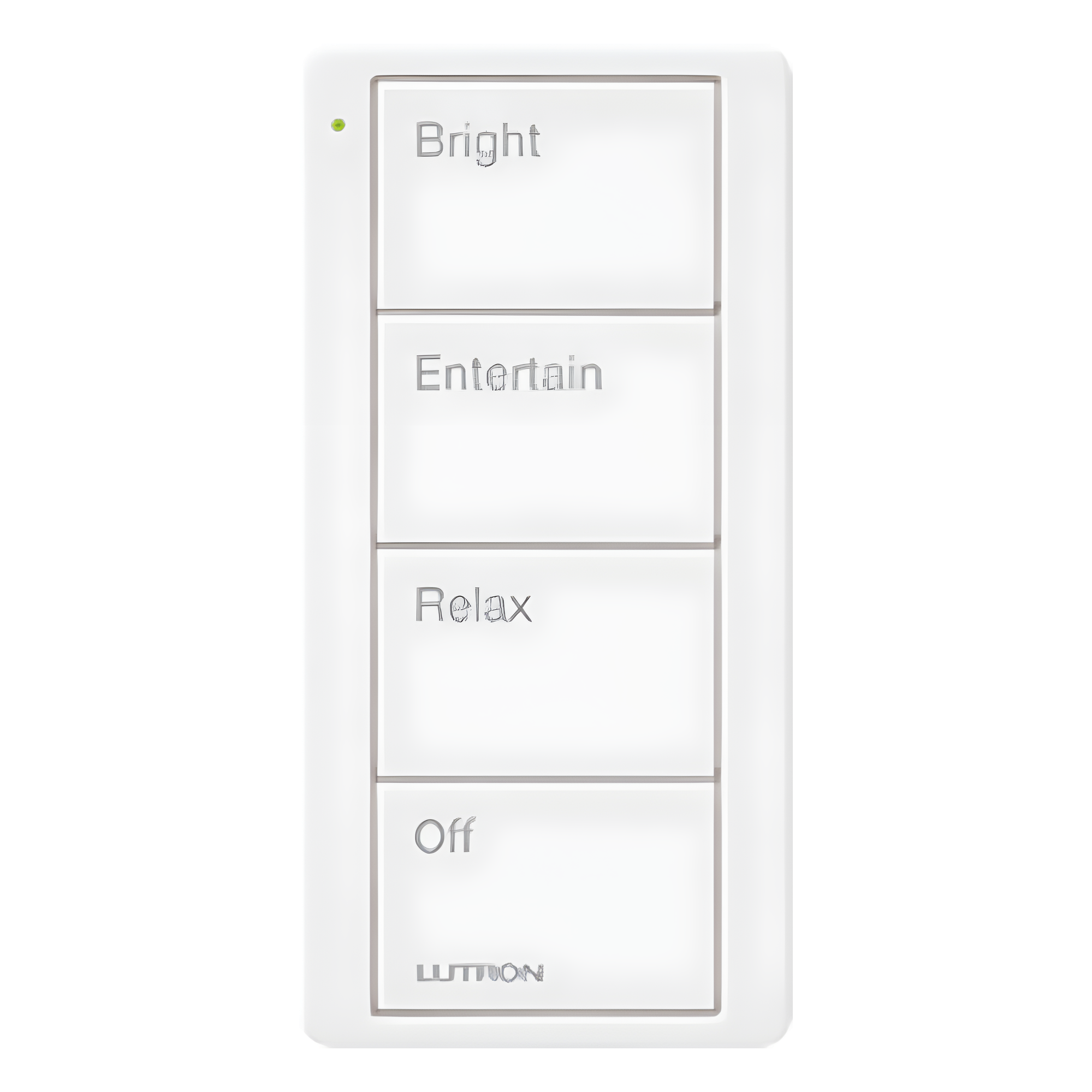 Control remoto inalámbrico Pico de 4 botones para escenas predefinidas, blanco — LUTRON ELECTRONICS · SKU PJ24BGWHP03