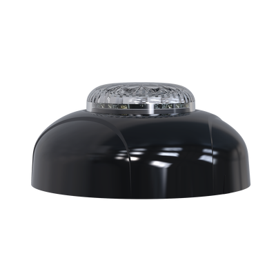 Estrobo Oculto de 12 LED, Rojo/Azul, Lente Transparente, Bisel Negro