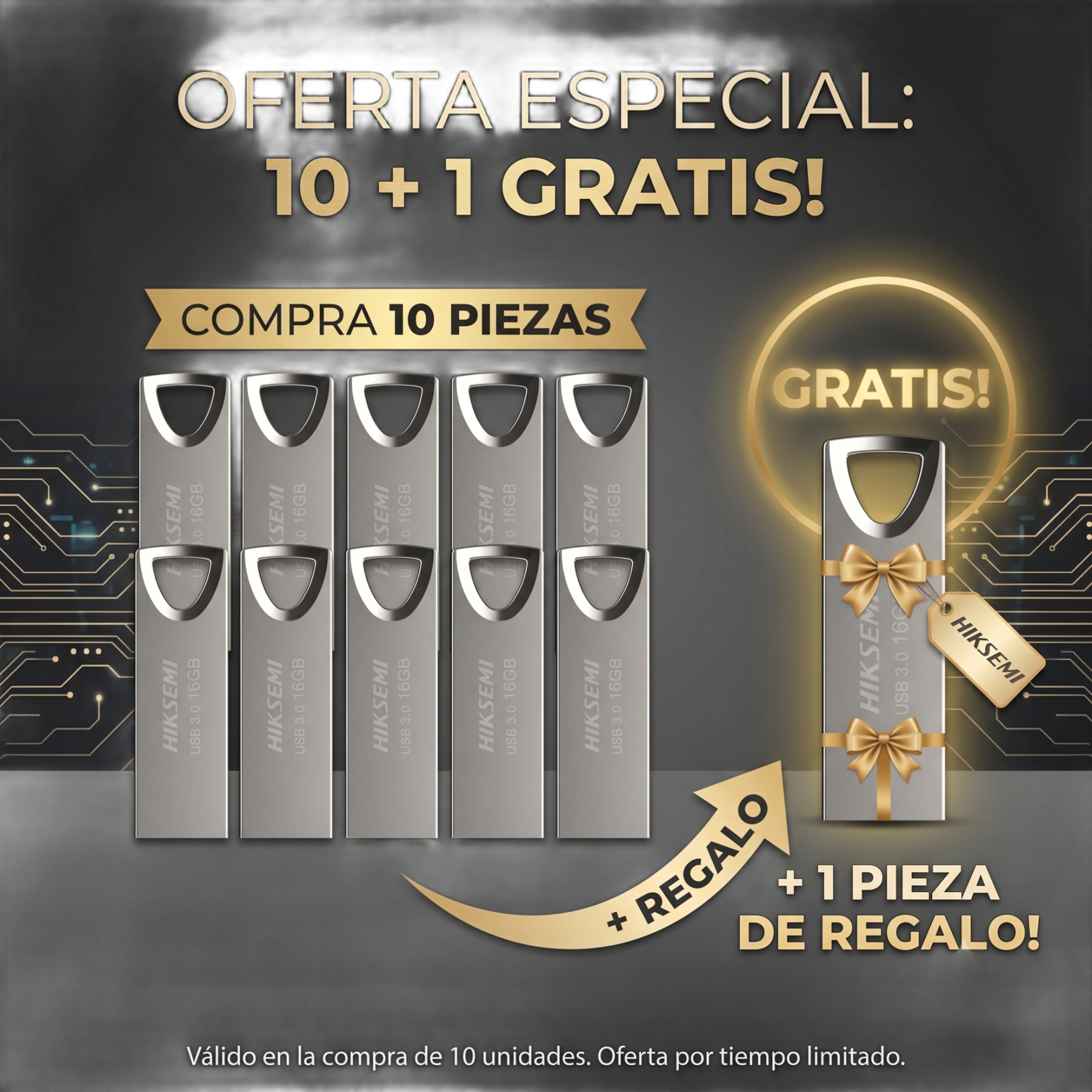 KIT 10 + 1 de Memoria USB M200 de 64 GB / USB 3.0