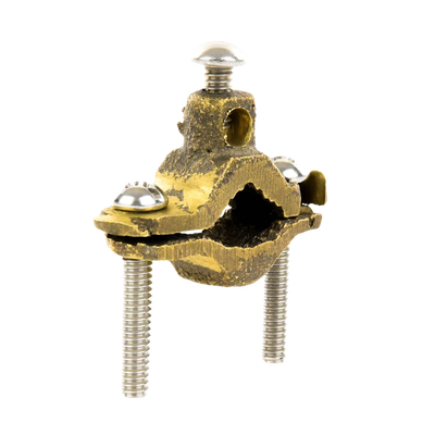 Conector Tubo a Cable / Bronce 100% / Tubo hasta 1 1/4 in / Cable 4 AWG / Aterrizaje Torres TZ / Sin Soldadura