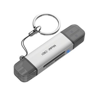 Lector de Tarjetas 2 en 1 / Conector Dual USB-A y USB-C / Soporta SD y Micro SD