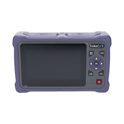 OTDR Touch para Pruebas en los Enlaces de Fibra Óptica Multimodo / Longitudes de onda 850nm y 1300nm / Función VFL 10mW / Función OPM / Función de Mapeo de cables de Red RJ45 / Recargable / Distancia de prueba de hasta 2