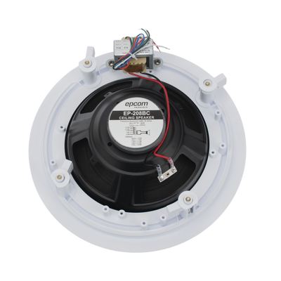 Altavoz de Techo | 8" | 1.87w - 15w | 70/100v | Material ABS | Rejilla Metálica