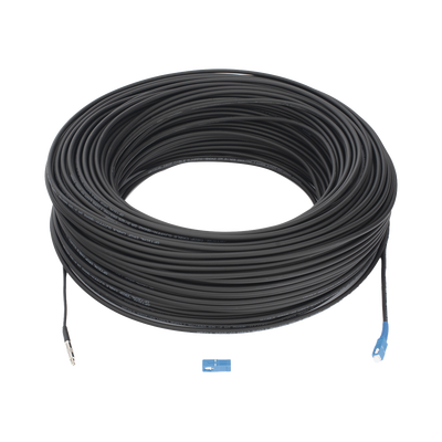 Rollo de Fibra Óptica Drop Redonda G657A2 Monomodo Simplex de 150 Metros (492.13 Pies) con Conectores SC/UPC-SC/UPC para Instalaciones Aéreas, Subterráneas o a la Intemperie