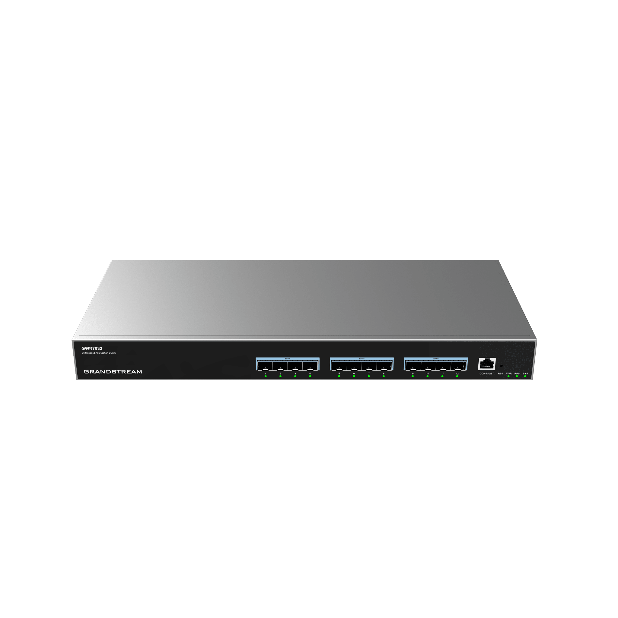 Switch de Agregación Capa 3 / 12 Puertos 10Gigabit SFP+ / QoS Integrada / Soporte IPv6 e IPv4 / Seguridad Avanzada / Stacking /