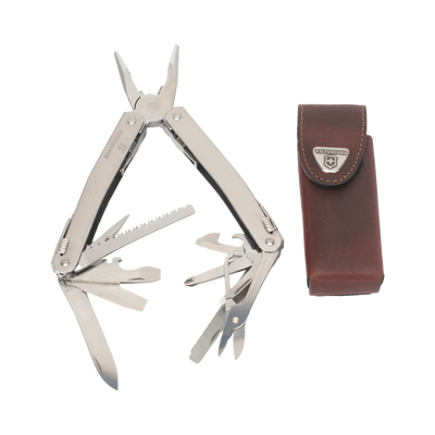 Navaja Victorinox Multiherramienta Spirit X con 24 Funciones, Incluye Funda de Piel