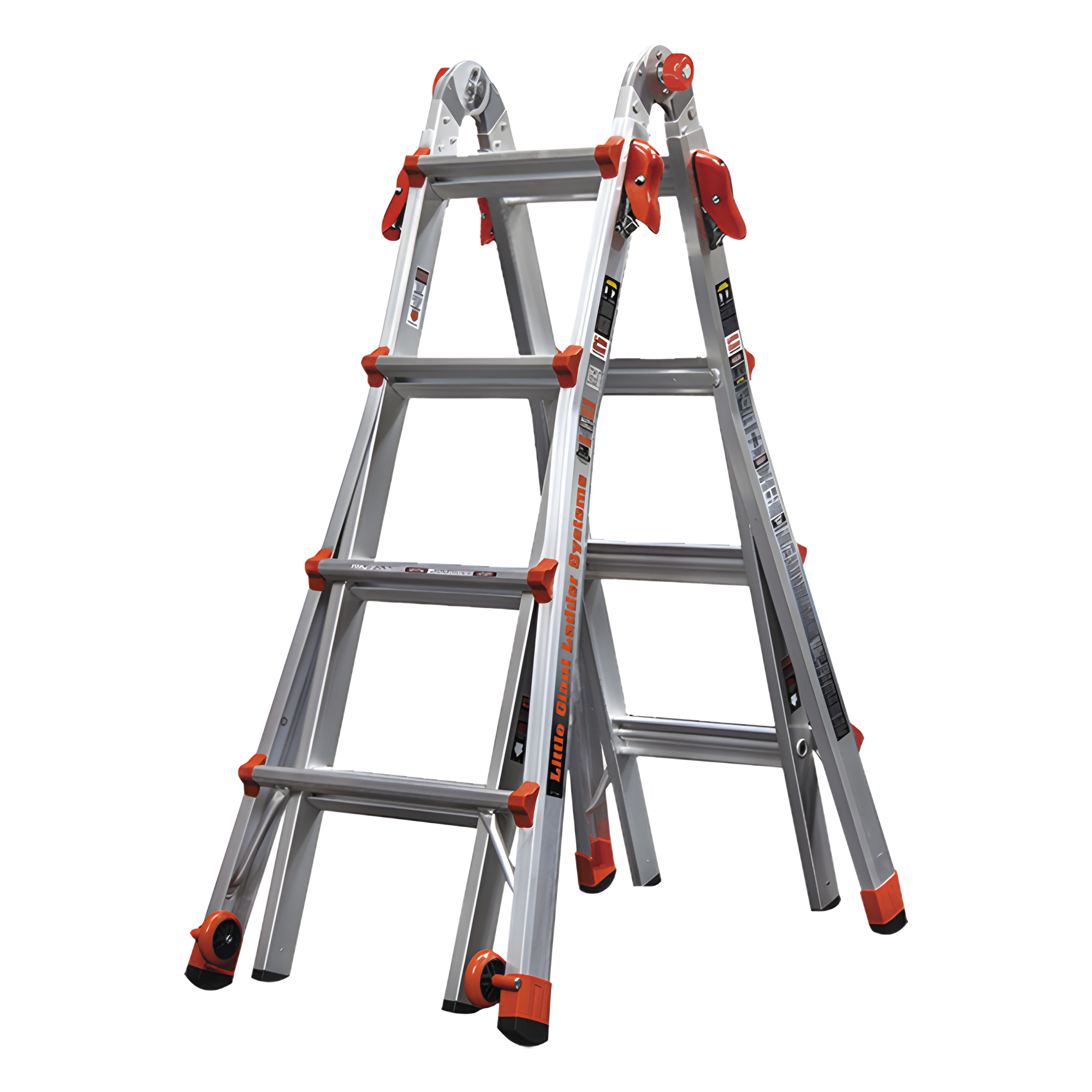 Escalera Multi-Posiciones de 5.18 m (17') para Superficies Inclinadas (SKU 15417-001).